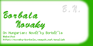 borbala novaky business card